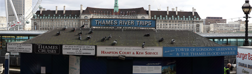 United Kingdom - London - Thames River Trips sign